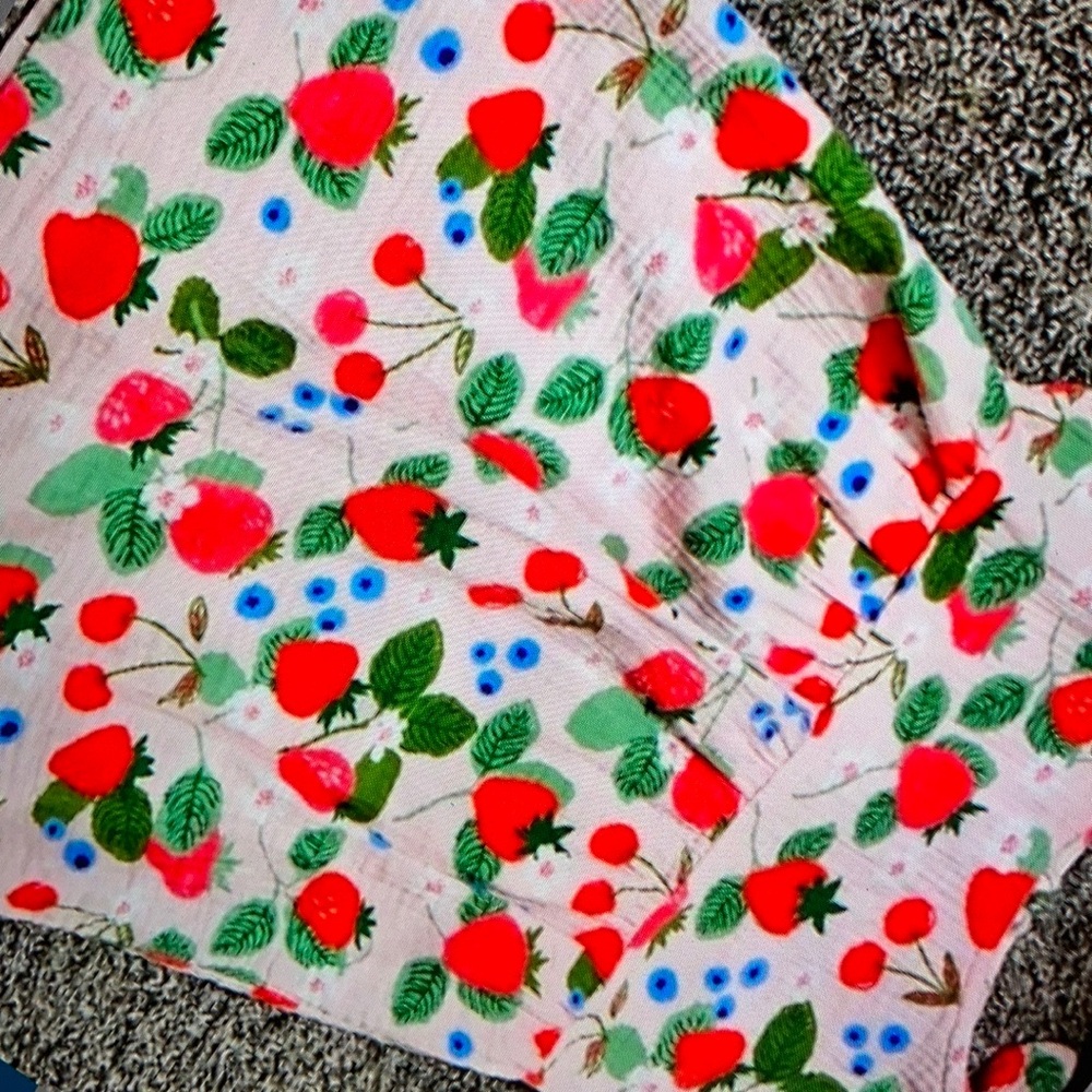 Charming strawberry print style design blouse